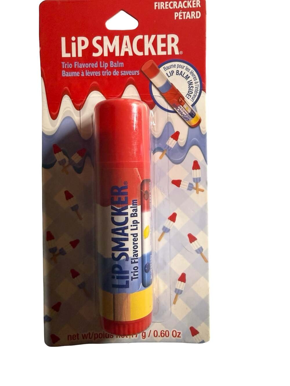 Lip Smacker Biggy Trio Flavored Lip Balm Firecracker 0.60 oz